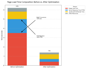 Page Load Time Breakdown & Improvement Chart