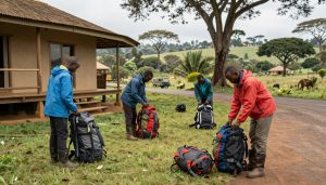 First-time visitors preparing for gorilla trekking in Uganda