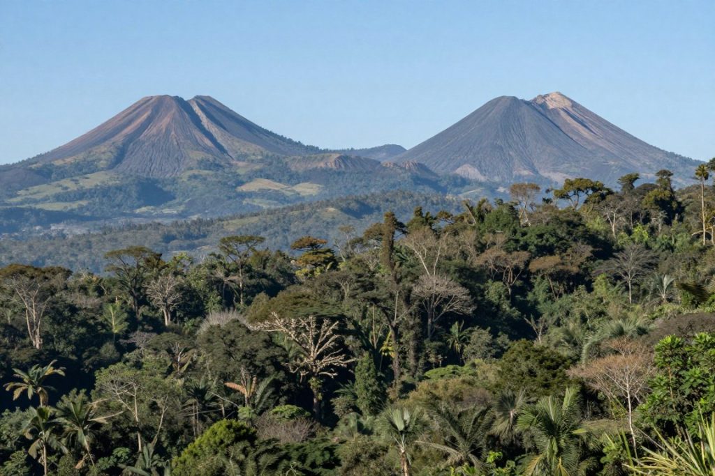 Mgahinga Gorilla National Park volcanic peaks